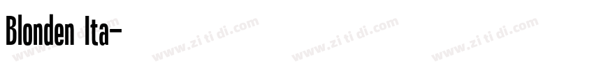 Blonden Ita字体转换